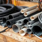 Różne rodzaje peszli do kabli elektrycznych