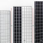 Różne rodzaje ogrodzeń panelowych 2D i 3D z różnymi grubościami drutów