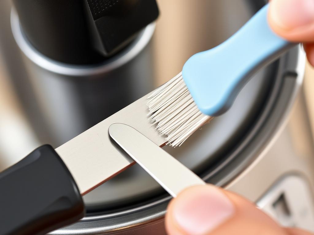 N&oacute;ż miksujący Thermomix podczas czyszczenia