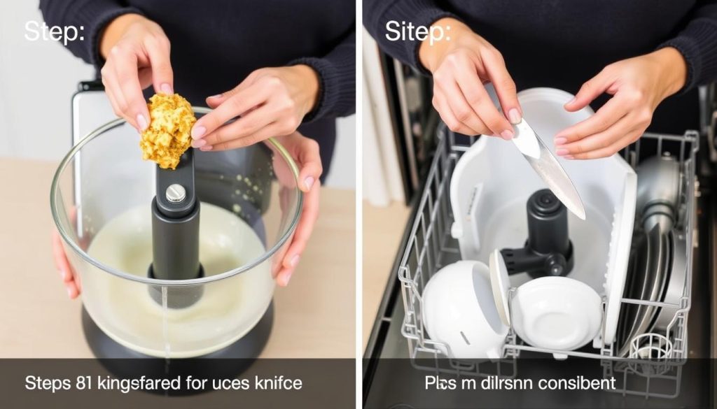 Proces przygotowania naczynia miksującego Thermomix do mycia w zmywarce