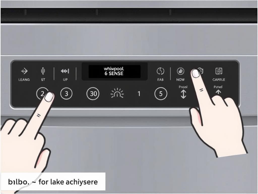 Sekwencja naciskania przycisków do resetowania zmywarki Whirlpool Power Clean 6 Sense Sekwencja naciskania przycisków do resetowania zmywarki Whirlpool Power Clean 6 Sense