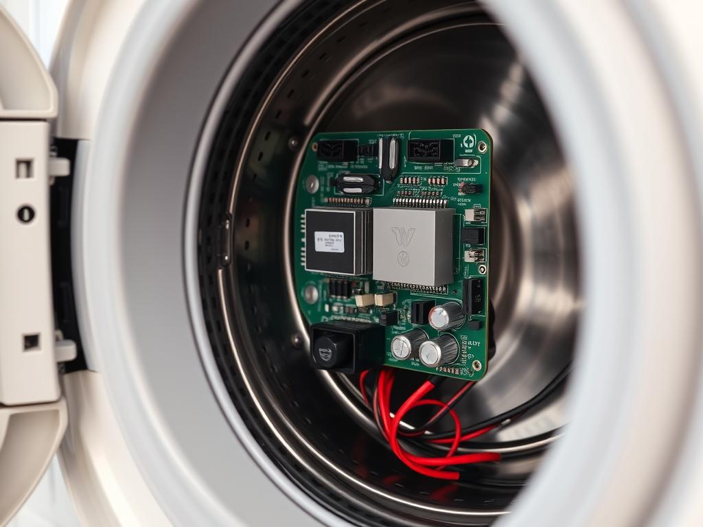 Elektroniczny programator pralki Whirlpool podczas resetowania