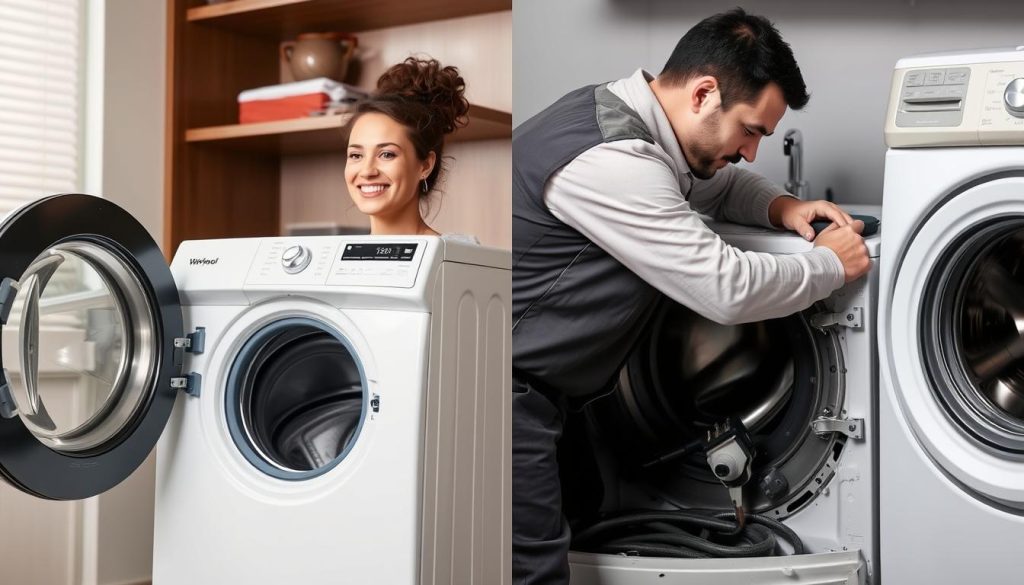 Por&oacute;wnanie sytuacji gdy reset pralki whirlpool pomoże i gdy potrzebny jest serwis